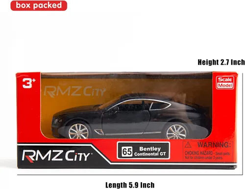 Miniatura 7 de RMZ City 1:36 para modelo de automóvil de aleación de fundición a presión, Bentley Continental GT, vehículos de juguete para niños pequeños, niños