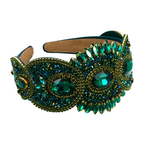 Miniatura 27 de Diadema de moda para mujer, diadema decorativa de diamantes de imitación anchos para mujer, accesorios para el cabello para mujeres y niñas