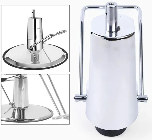 Miniatura 4 de DNYSYSJ Bomba hidráulica de repuesto para silla de barbero con base, bomba de patrón de 4 tornillos, capacidad de peso de 440 libras/440.9 lbs