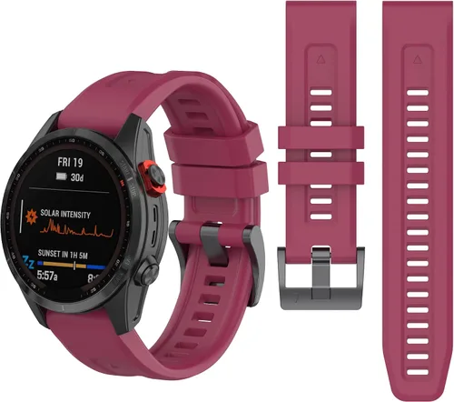Miniatura 16 de Correa de reloj de silicona compatible con Garmin Fenix 7/Fenix 6 Pro/Fenix 5 Plus/935/945/Descent G1/EPIX Gen 2/Instinct de repuesto de ajuste