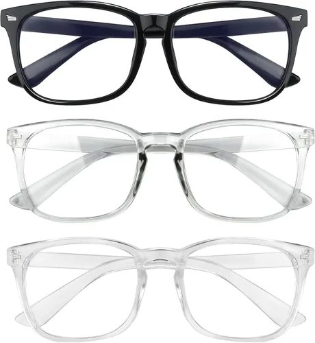 Miniatura 8 de Gafas con filtro de luz azul, paquete de 2 lentes de luz azul para hombre, anteojos de luz azul para mujer, anteojos con luz azul para fatiga ocular