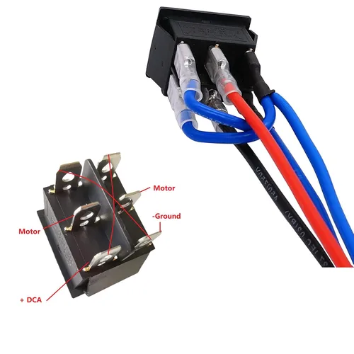 Miniatura 4 de 3 unids momentánea polaridad inversa interruptor DC 12V 20A Motor Control DPDT 6 Pin 3 posiciones (ON) - Apagado (ON) reinicio automático de barco
