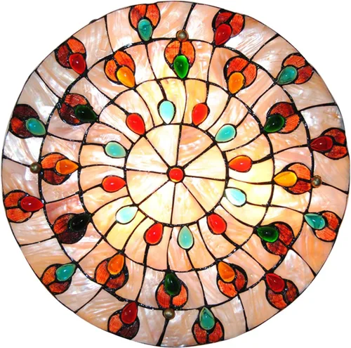 Miniatura 10 de TFCFL Lámpara colgante Tiffany vintage de estilo victoriano para sala de estar, comedor