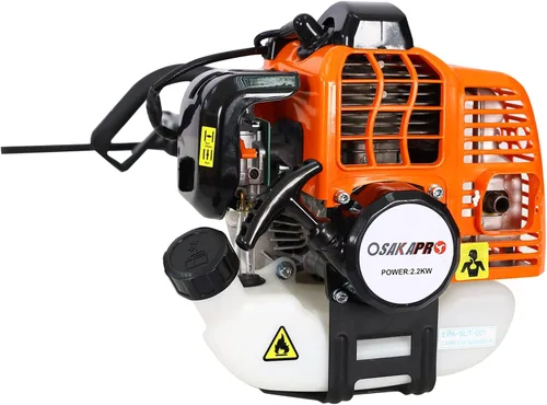 Miniatura 5 de Cortasetos, herramienta de recorte multifuncional 4 en 1, sistema de herramientas de jardín de 2 ciclos de 52 CC con sierra de poste de gas