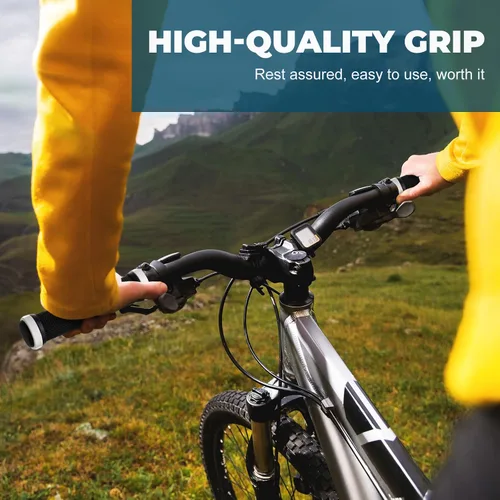 Miniatura 3 de 10 agarres para manillar de bicicleta, barra de mango de bicicleta de doble bloqueo, para BMX, montaña, MTB, crucero de playa, scooter, bicicleta