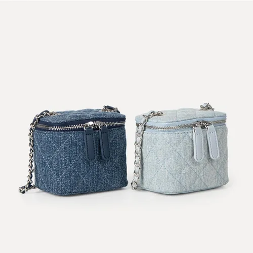 Miniatura 3 de Fishion Small Corssbody Pouch for Women Waist Chain Bag Cosmetic Denim Advanced Shoulder Bag (Chain strap 42.9")