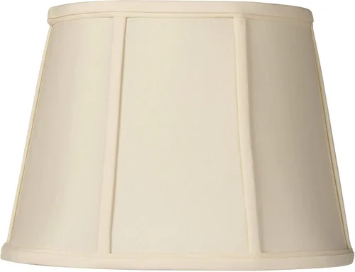 Pantalla ovalada mediana crema de 9 pulgadas de ancho y 6.5 pulgadas de profundidad en la parte superior x 12 pulgadas de ancho y 8 pulgadas de
