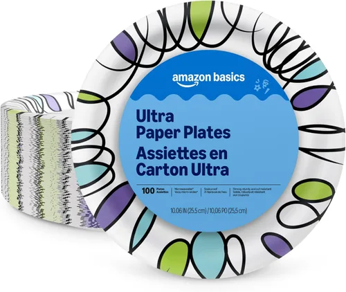 Miniatura 9 de Amazon Basics Ultra - Platos de papel, 8.62 pulgadas, desechables, 64