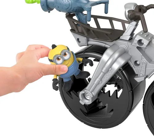 Miniatura 3 de Fisher-Price Imaginext Minions Gru's Rocket Bike, figura de personaje y juguete de empuje para niños preescolares de 3 a 8 años