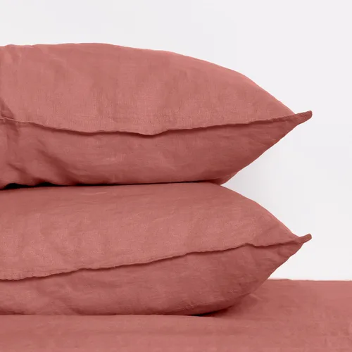 Miniatura 5 de Linen World - Juego de 2 fundas de almohada de lino, 20 x 30 pulgadas, tamaño estándar/Queen, fundas de almohada 100% lino natural francés, fundas
