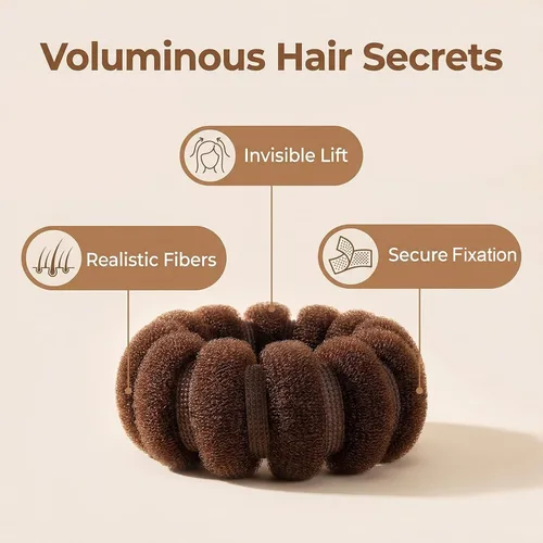 Miniatura 4 de QUUPY Estilizador de cabello (3 piezas, 1 grande + 2 pequeño), fabricante de anillos de moño en forma de dona para mujeres y niñas