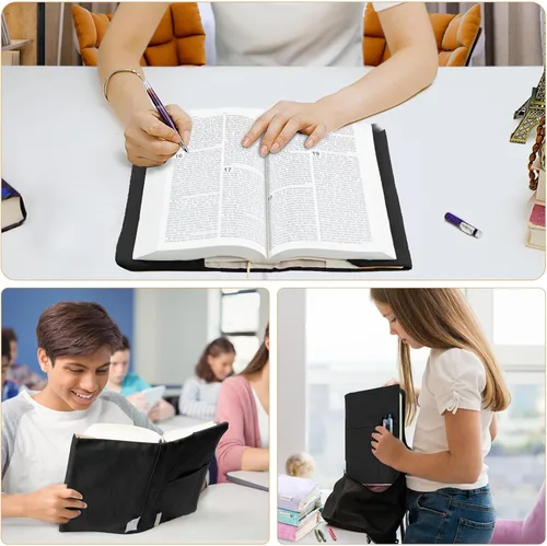 Miniatura 7 de Fundas de libro de lienzo, protector de libro lavable, funda de libro para novelas de tapa blanda, funda de libro ajustable para tapa dura