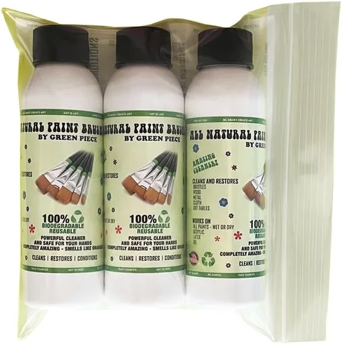Miniatura 4 de Green Piece® Limpiador de pinceles (paquete de 3 – 4 onzas cada uno, tamaño de viaje) fabricado en Estados Unidos