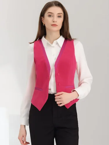 Miniatura 4 de Allegra K Chaleco de terciopelo para mujer, estilo retro, sin mangas, steampunk, chaleco elegante