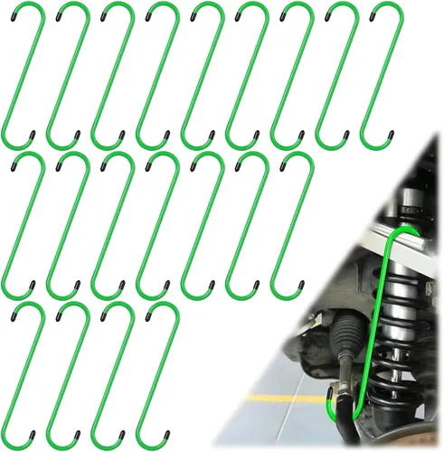 Miniatura 14 de 2 ganchos para pinzas de freno con puntas de goma, acero duradero, herramientas automotrices a prueba de óxido para frenado, eje, suspensión