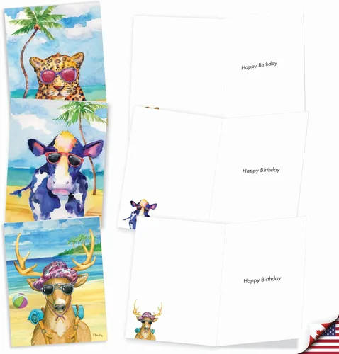 Miniatura 2 de The Best Card Company Juego de 20 tarjetas de cumpleaños surtidas de 4 x 5.12 pulgadas con sobres para hombres, mujeres y niños (diseños de 10 x 2)