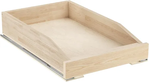 LOVMOR Organizador de gabinete extraíble de 13.5 pulgadas de ancho x 21 pulgadas de profundidad, estantes extraíbles para gabinete con cierre suave,
