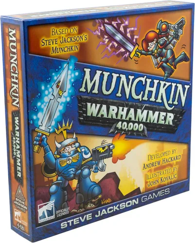 Steve Jackson Games Munchkin Warhammer 40,000 | Batallas estratégicas con humor cruzado de Warhammer | Parodia Grimdark para 3-6 jugadores | Edades