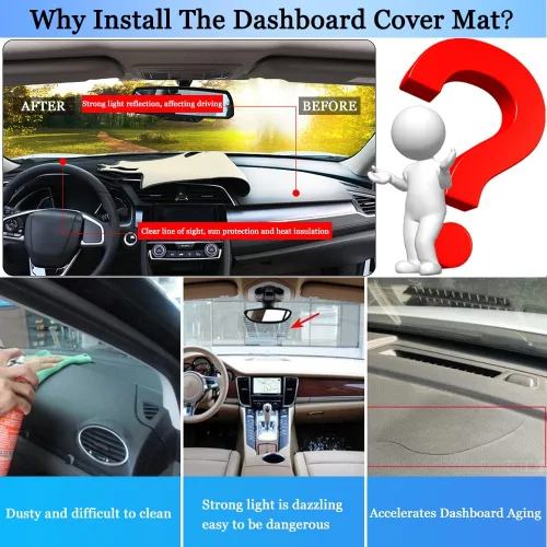 Miniatura 2 de Cubierta de salpicadero para salpicadero, alfombra personalizada para Toyota RAV4 2013 2014 2015 2016 2017 2018 Accesorios antideslizante protector