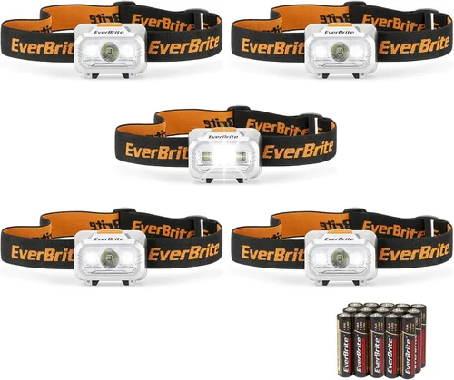 Miniatura 10 de EverBrite Linterna frontal LED, 4 modos de iluminación, cabezal giratorio con diadema ajustable, IPX4 resistente al agua, perfecto para correr