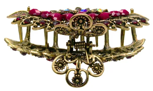 Miniatura 5 de Fashion & Lifestyle Pinza de mandíbula grande de aleación de metal para mujeres y niñas, pinza bastante fuerte, pasador antideslizante, agarre hacia