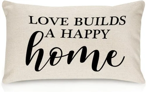 Miniatura 45 de Better When We are Together - Fundas de almohada lumbar de 12 x 20 pulgadas con citas divertidas de algodón y lino para sofá, decoración de sala