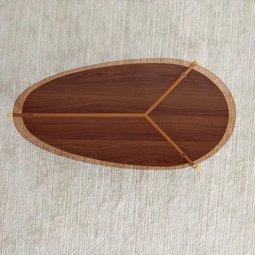 Miniatura 7 de LumFurn Mesa auxiliar ovalada de cristal, diseño moderno de mediados de siglo, 43 pulgadas de largo x 21 pulgadas de ancho x 17 pulgadas de alto