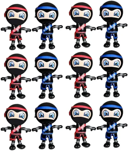 Juego de 2 NINJAS inflables de 24 pulgadas/decoraciones de fiesta/inflados/juguetes/rojo/azul/decoración