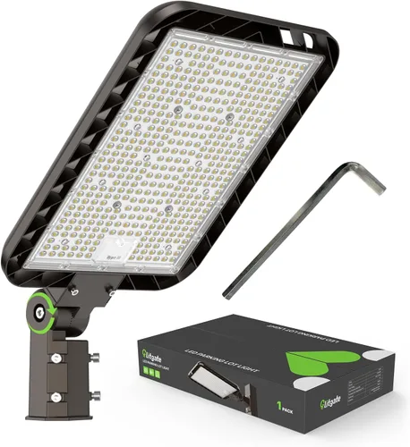 Miniatura 11 de Glitgate Luz LED de estacionamiento de 300 W, 45000 lm, 5000 K, ajustable, deslizante, montaje en luces de calle con fotocélula del atardecer al
