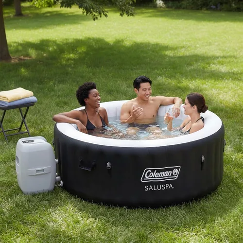 Miniatura 3 de Coleman Miami - Bañera de hidromasaje inflable para 2 a 4 personas, spa portátil de bajo consumo redondo para exteriores con 120 AirJets, 71 x 26