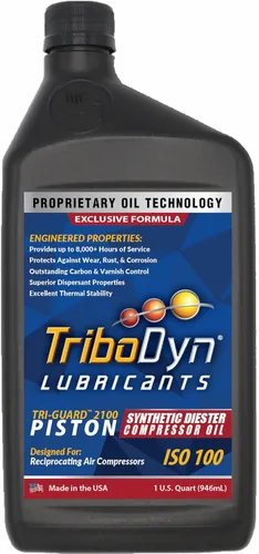 Miniatura 12 de Tri-Guard 2100 Aceite de compresor de aire sintético para compresores de pistón - 8,000 horas de vida, ISO 100 SAE 30 sin detergente (1 galón)