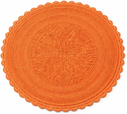Miniatura 17 de Royal Blaze Tapete de baño de algodón rojo, reversible, pequeño ovalado de 18 x 26 pulgadas, lavable y decorativo