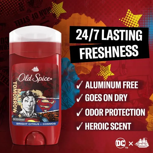 Miniatura 2 de Old Spice Desodorante sin aluminio para hombres, frescura 24/7 y aroma duradero, protección duradera 24/7 contra el sudor y el olor, olor a héroe