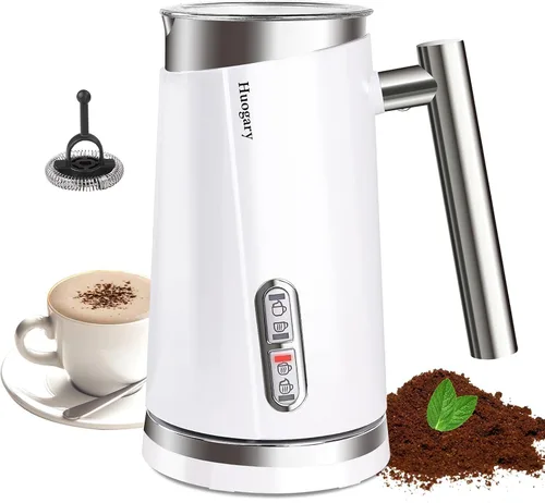 Miniatura 7 de Espumador de leche Huogary, vaporizador eléctrico 4 en 1, espumador automático de leche caliente y fría, calentador de leche para café, café
