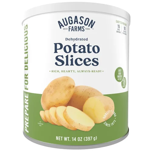 Augason Farms - Lata de rebanadas de papa deshidratadas, suministro de alimentos de emergencia, comidas diarias (el empaque puede variar)