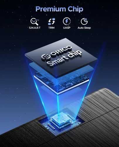 Miniatura 7 de ORICO Caja de disco duro externo USB 3.0 a SATA III de 2.5 pulgadas para disco duro SATA HDD/SSD de 2.5 pulgadas 0.276 in-0.374 in sin herramientas