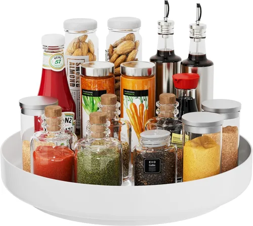Miniatura 9 de Organizador Giratorio Ovicar Lazy Susan - Estante Giratorio de Especias de Metal de 11 Pulgadas Lazy Susan para Gabinete Despensa Cocina Encimera