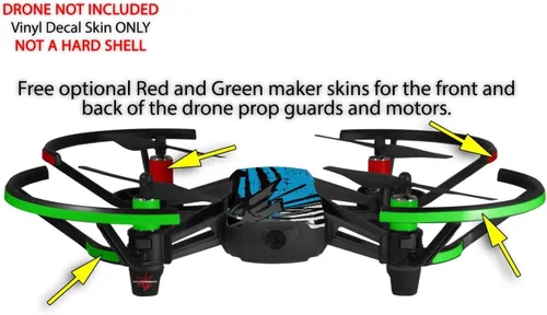 Miniatura 3 de Skin Wrap 2 Pack para DJI Ryze Tello Drone baja 0040 azul medio Drone No Incluidas