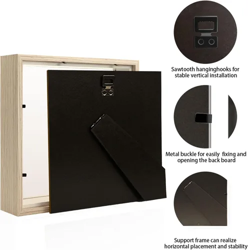 Miniatura 3 de Caja expositora de 8 x 8 pulgadas con calcomanías de letras, vitrina para recuerdos, artículos de bebé, recuerdos de boda, manualidades, boletos y 6