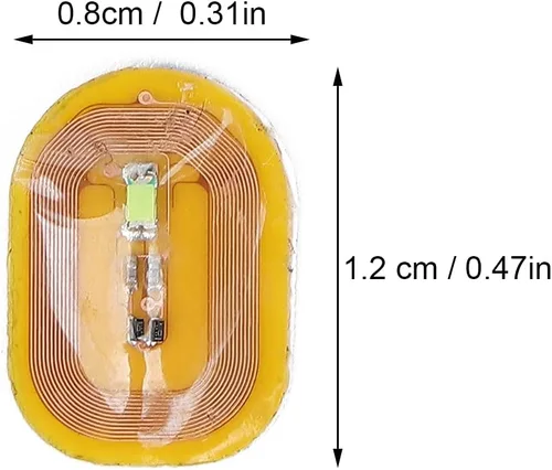 Miniatura 9 de NFC - Adhesivos para uñas, 7 unidades de calcomanías LED brillantes, material ABS, estilo moderno, color amarillo