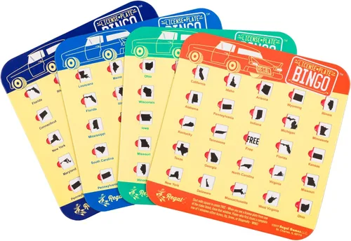Miniatura 6 de Regal Games Juego de bingo de carreteras interestatales para viaje, cartas de bingo para vacaciones familiares, viajes en automóvil y viajes por