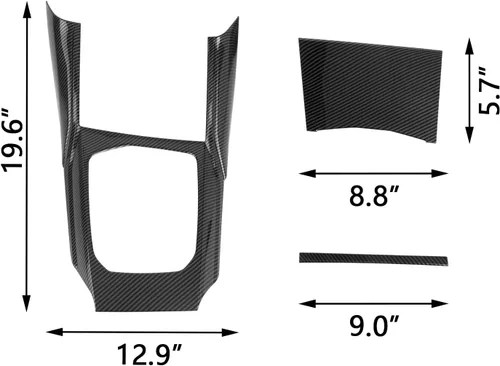 Miniatura 8 de x xotic tech Cubierta del panel de cambio de engranajes de la consola central interior, patrón de fibra de carbono, compatible con BMW Serie 3 G20