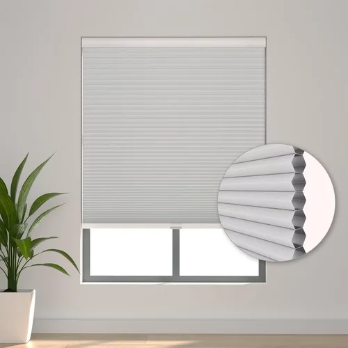 Miniatura 6 de Changshade - Persianas de panal de 1.5 pulgadas para ventanas de dormitorio, opacas, inalámbricas, con celdas, para interiores, con aislamiento