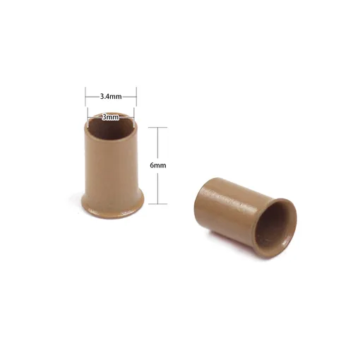 Miniatura 2 de 500 piezas de microanillos de 0.134 in, cuentas de enlaces de microanillos sin silicona, tubos de cobre para extensiones de cabello (rubio oscuro)