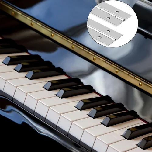 Miniatura 6 de Bisagra de piano de 24 x 3 pulgadas, bisagra de piano de acero inoxidable resistente, bisagra continua para gabinete, puerta, cajas de madera