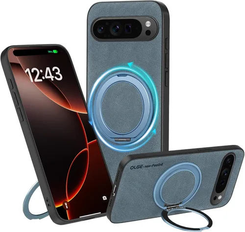 Miniatura 75 de Funda de silicona con soporte para iPhone 17 Pro [compatible con MagSafe] [Protección completa de la cámara] (6.3 pulgadas 2025), fundas de teléfono