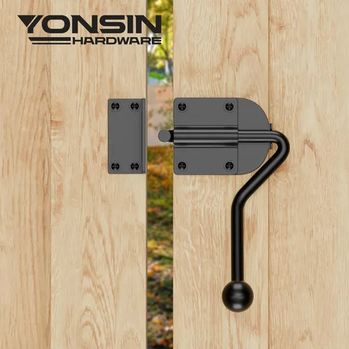 Miniatura 2 de Pestillo de puerta de perno deslizante con gancho resistente, perno deslizante para puerta, cerrojo de cerca, cierre de puerta de diseño ergonómico