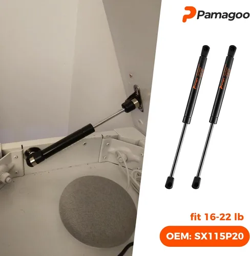 Miniatura 5 de SX115P20 11 pulgadas, 20 libras, 89 N, resorte de amortiguador de gas, soporte de elevación de 11" para bolsillo de techo, caja de herramientas