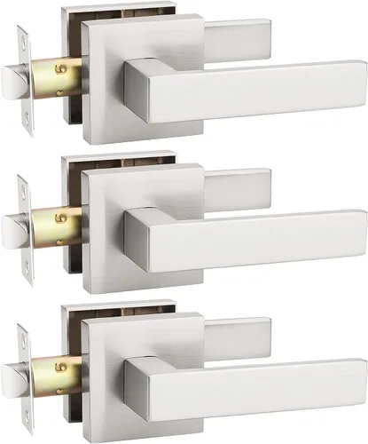 Miniatura 30 de KNOBWELL Paquete de 1 manija de puerta interior negra para uso en interiores, reversible para izquierda y derecha sin llave Negro