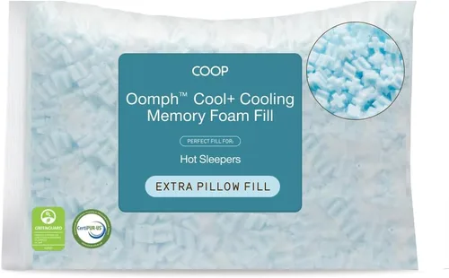 Miniatura 9 de Coop Home Goods Relleno extra Oomph, espuma viscoelástica de corte cruzado, relleno de almohada de densidad media, bolsa de relleno extra, recarga